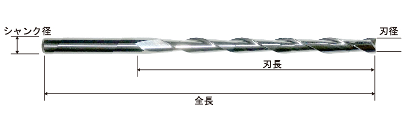 フラットエンドミルAA2枚刃